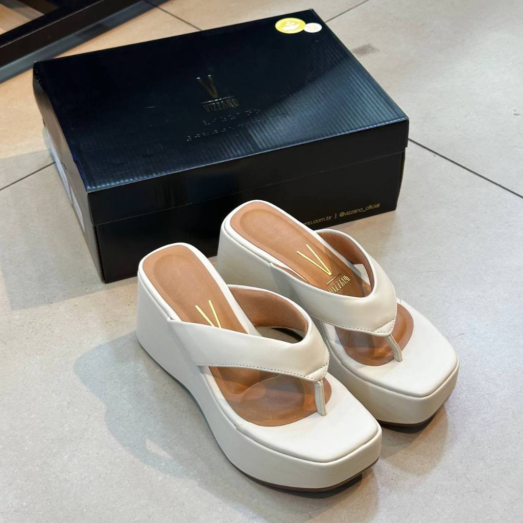 Tamanco Feminino Vizzano 6559106 Plataforma Anabela Dedo Confortável