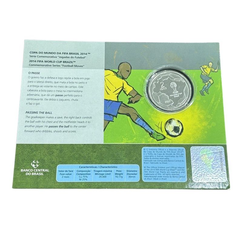 2 REAIS 2014 - COMEMORATIVA DA COPA DO MUNDO DA FIFA BRASIL 2014 - O PASSE.