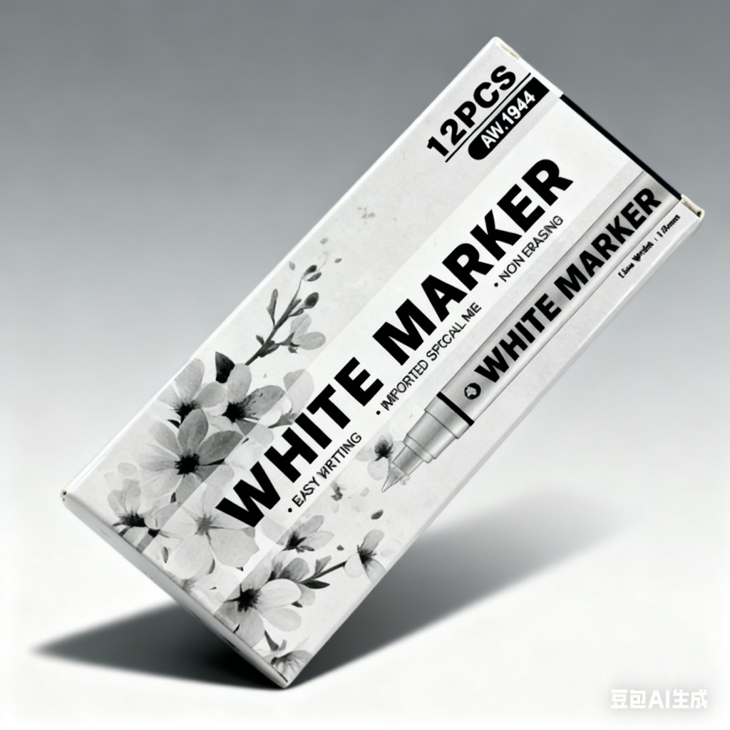 Kit 12PCS Canetas Marcadoras Branca Ponta 1mm Permanente White Markers