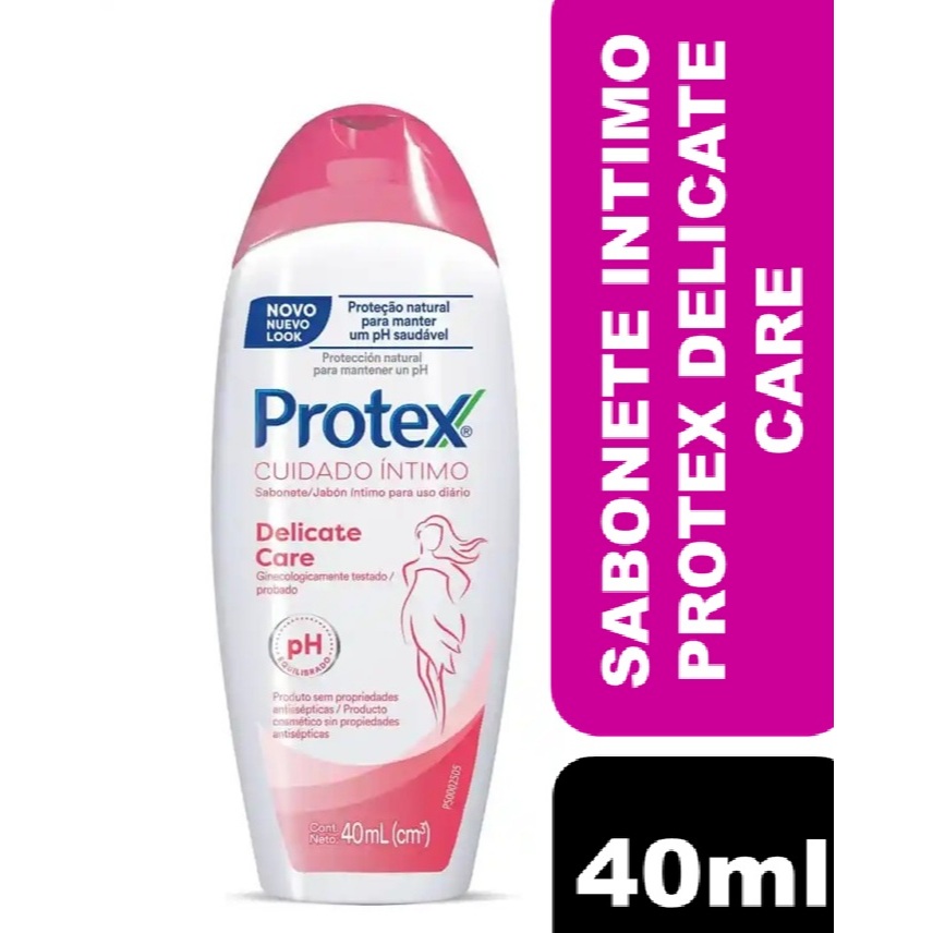 Sabonete Líquido Íntimo Protex Cuidado Íntimo Delicate Care 40ml em Oferta na Shopee