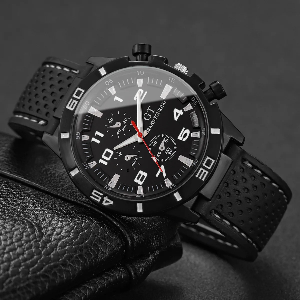 Relogio masculino esportivo quartzo com Pulseira de silicone — imagem 2 de 2