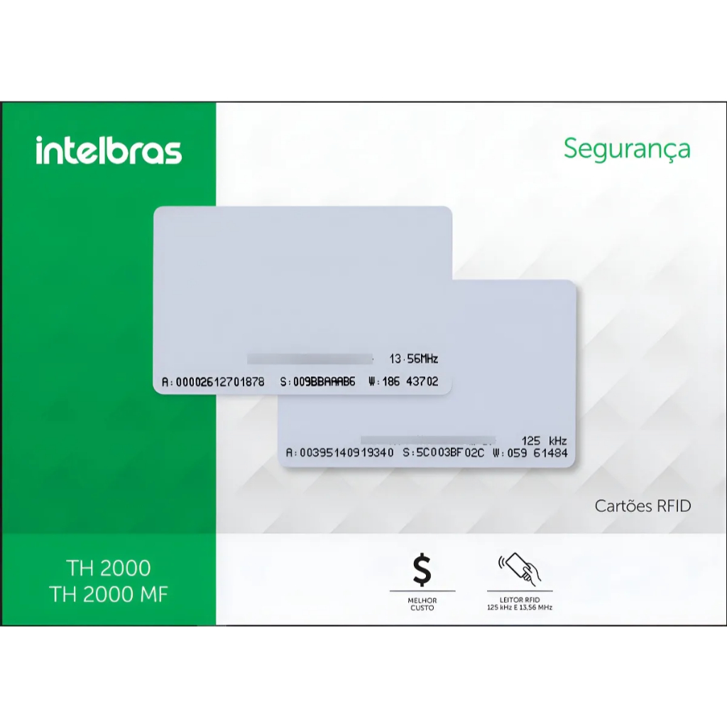 Kit 5 Cartão Proximidade Rfid 125 Khz Intelbras