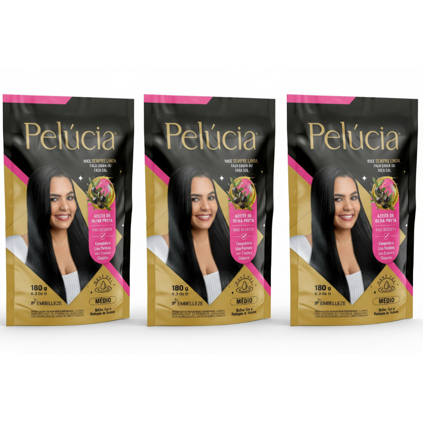 KIT 3 HENÊ PELÚCIA MÉDIO POUCH em Oferta na Shopee