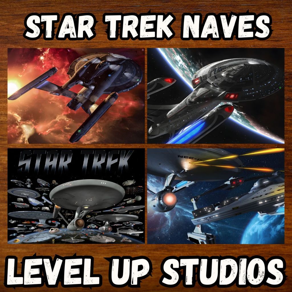 Star Trek Naves - Placas Quadros Decorativos Posters - Espaçonaves Frota Estelar Sci-Fi Exploração