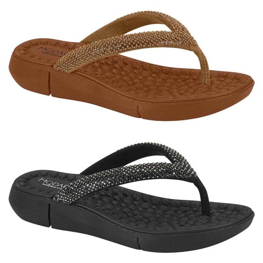 Sandália Chinelo Feminino Modare Ultraconforto Massageadora Esporão 7142.145 em Oferta na Shopee