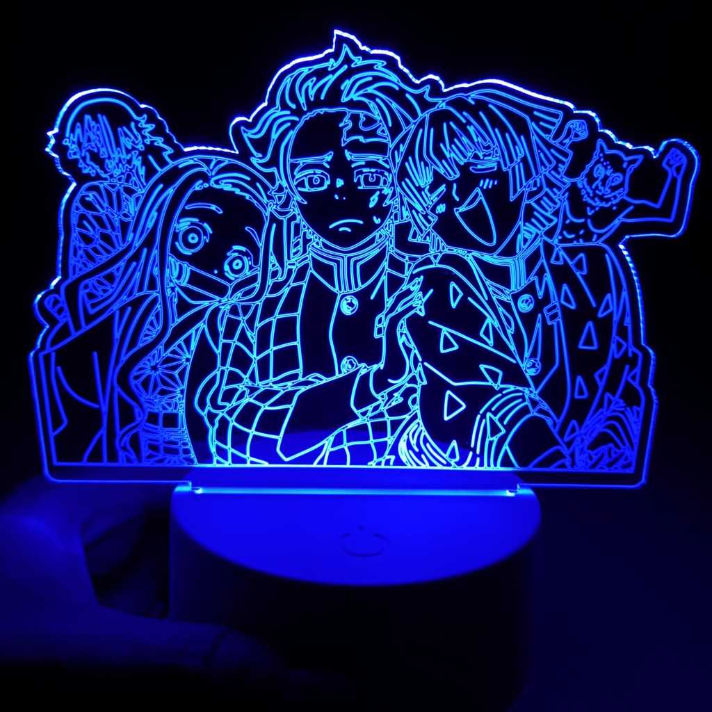 Abajur Luminária Anime Demon Slayer Agatsuma Zenitsu Ac0277 Led 3D de Mesa Luz Noturna Presente Criativo Decoração geek