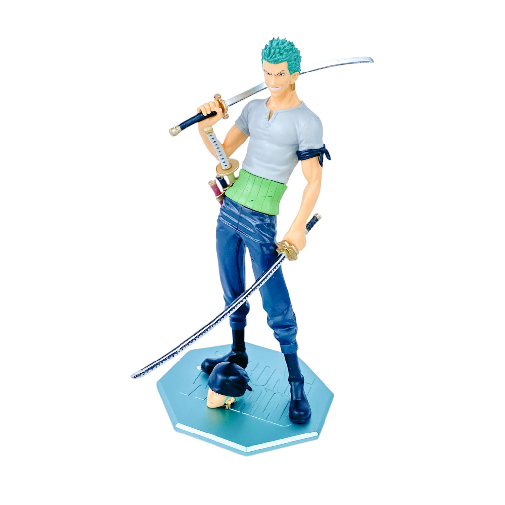 Boneco Zoro Action Figure Roronoa Zoro Troca Rosto Classico Luffy One Piece Anime