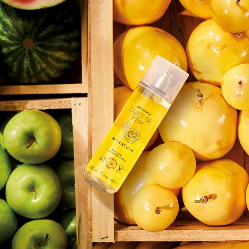 Body Splash MARACUJÁ: Prepare-se para os elogios com o rastro cítrico e envolvente do maracujá.