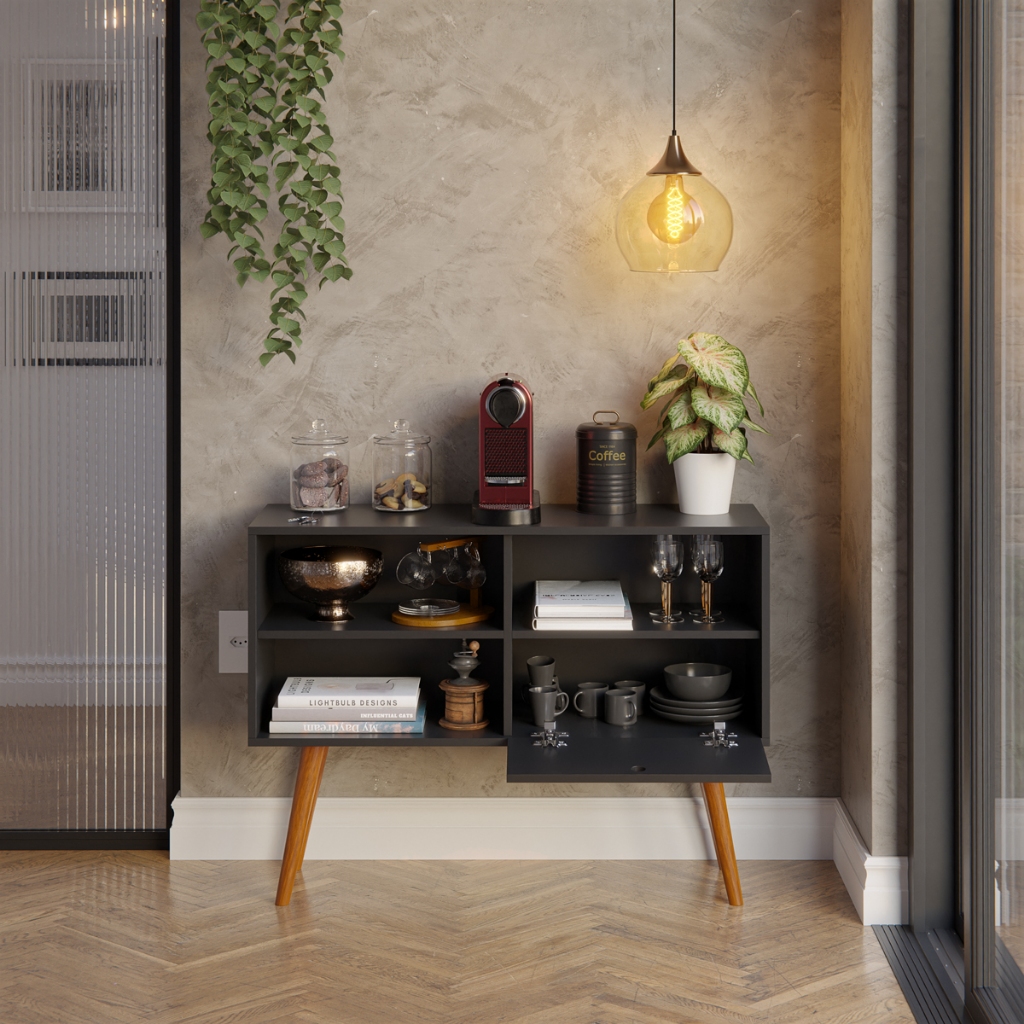 Cantinho do Cafe Mesinha Retro Buffet Balcao Aparador Sala Bar em Oferta na Shopee