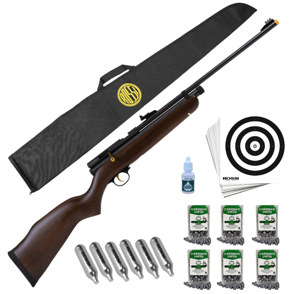 Carabina de Pressão Beeman QB78E CO2 5,5mm Madeira Rossi + Chumbinhos + Capa e Acessórios em Oferta na Shopee