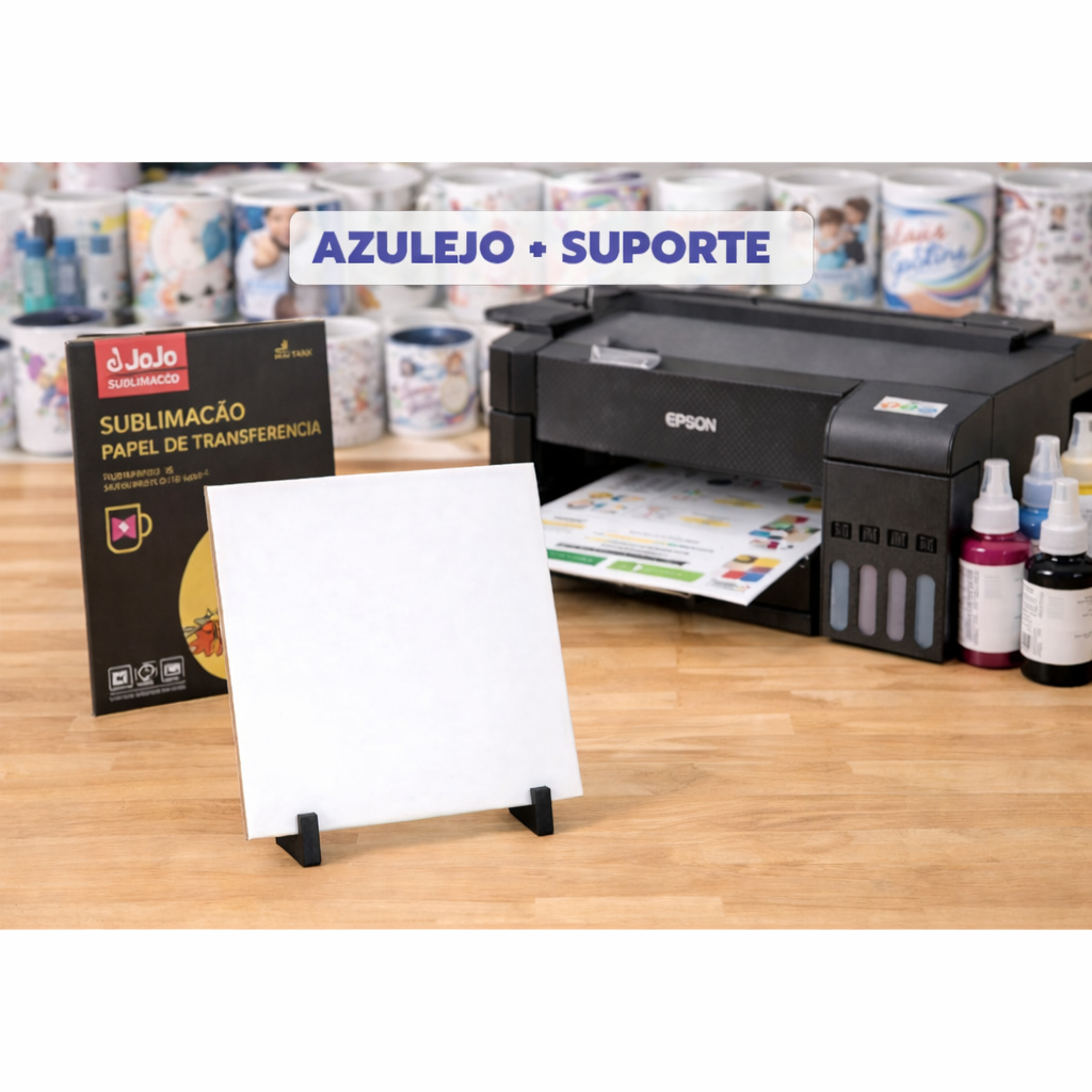 Kit 5 Azulejos Eliane 20x20 para Sublimação + Suporte | Ideal para Personalização