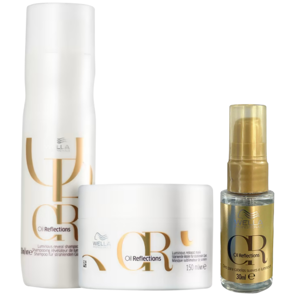 Kit Shampoo, Máscara e Oil Reflections -Wella Professionals