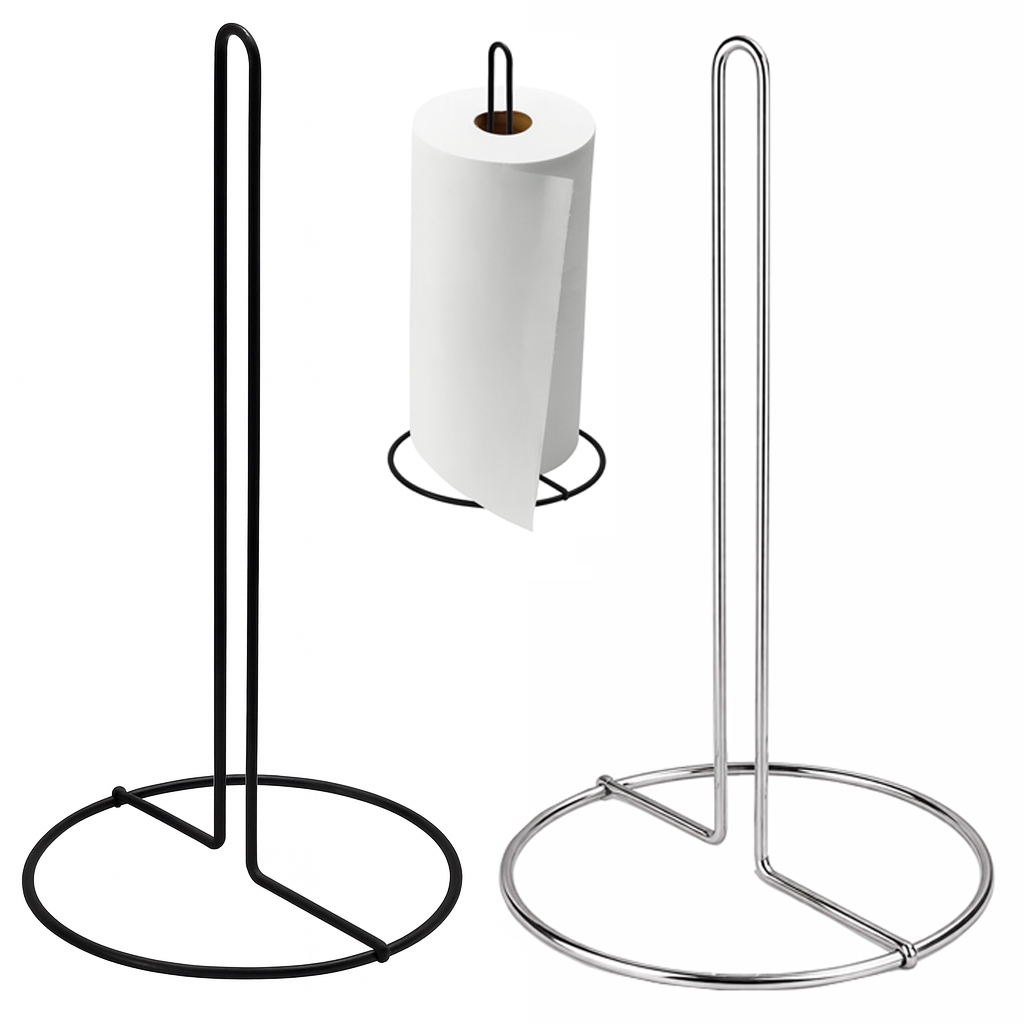 Suporte Porta Rolo Papel Toalha Vertical De Mesa Metal em Oferta na Shopee