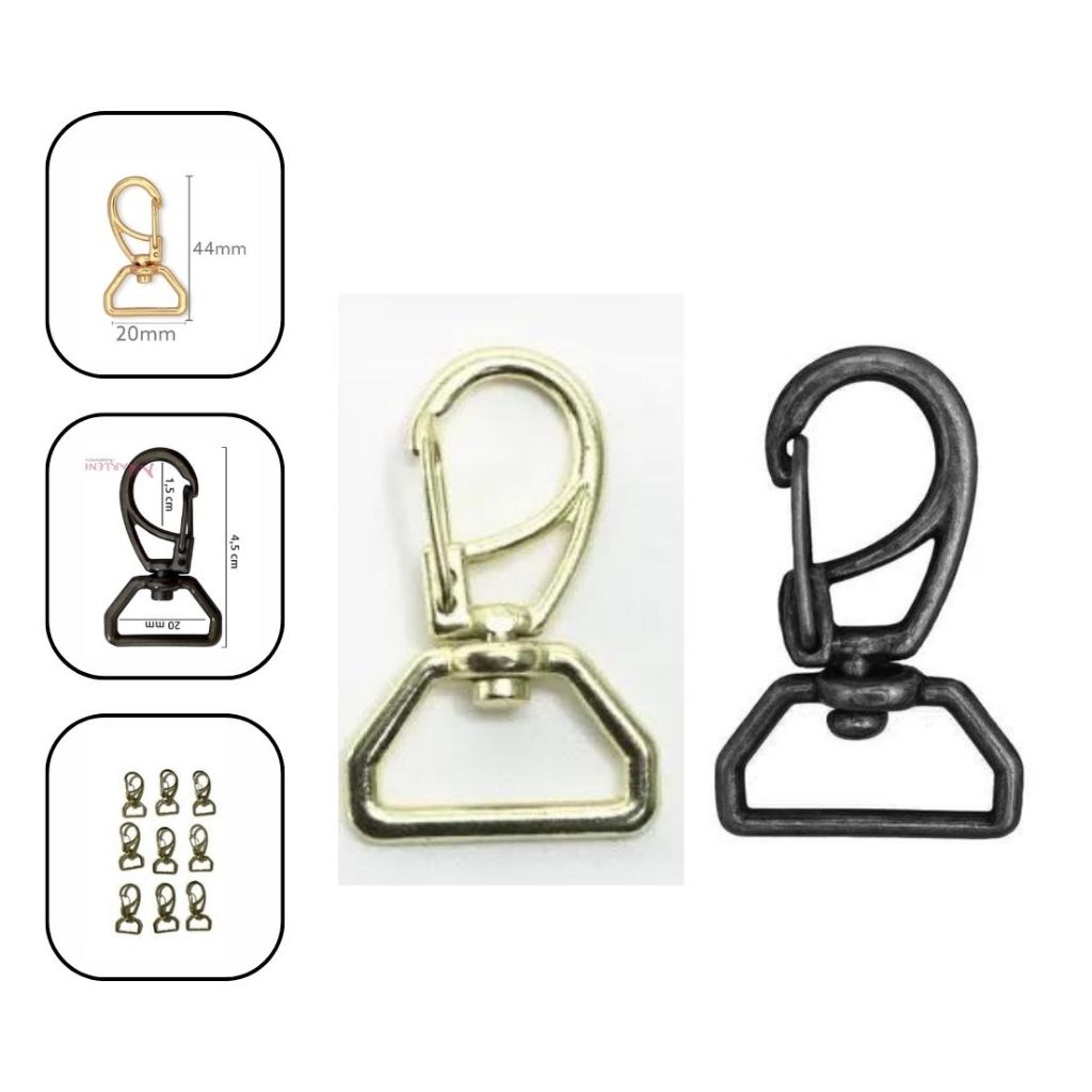 Fecho Mosquete Mosquetão Artesanato Chaveiro Promoção kit 30 Unidades em Oferta na Shopee