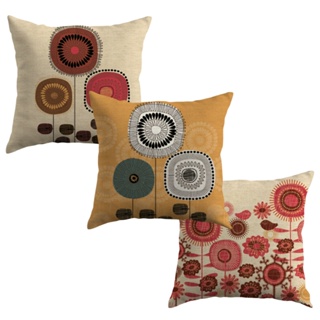 Kit 3 Capas Almofada Efeito Linho Escolha o Modelo 45x45 Toque Macio Estampa Digital Zíper Invisível em Oferta na Shopee