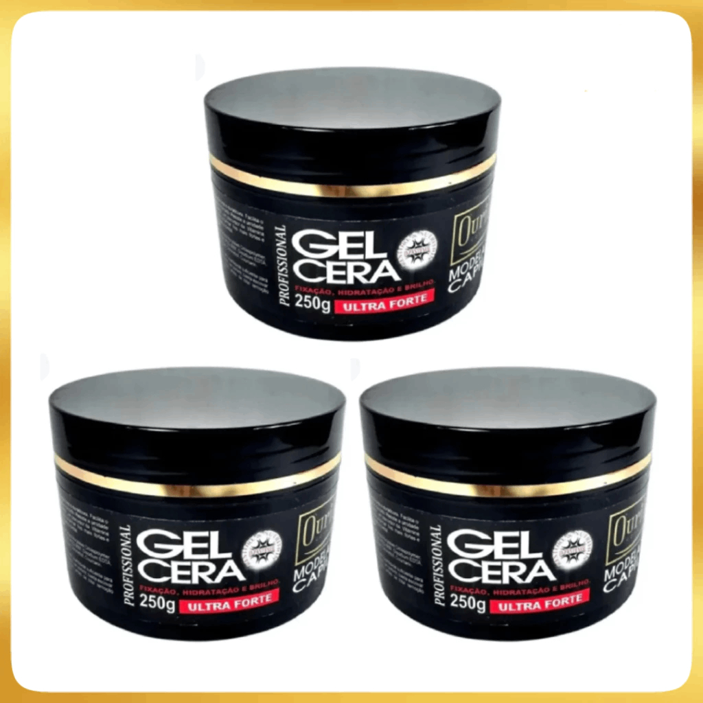 Kit Gel Cera Capilar Ultra Forte Ouribel 250g Promoção Gel