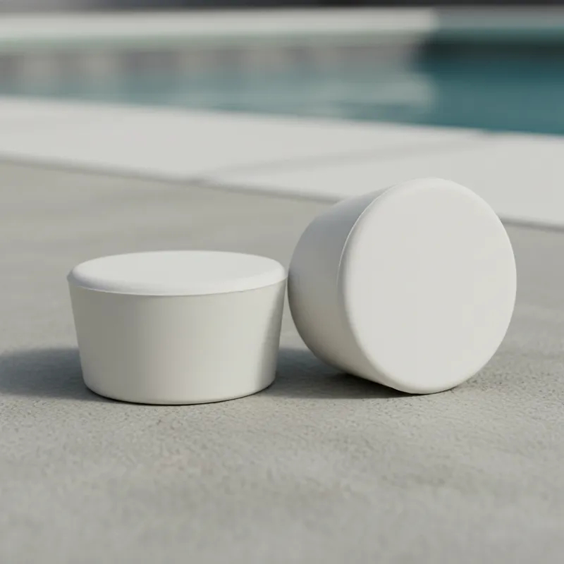 Ponteira de Borracha Encosto para Escada Piscinas 1.1/2 - 38mm  kit 2un ABS Branco Fibra Alvenaria