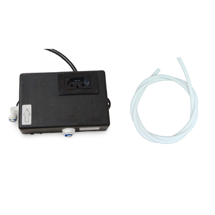 Kit Pressurizador Bivolt Para Purificador De Água + 2 Metros Mangueira 1/4