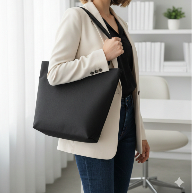 Bolsa Sacola Grande Nylon 600 Impermeável Resistente com Zíper Alça Reforçada Luxo Espaçosa Com Nfe Envio Imediato — imagem 2 de 2