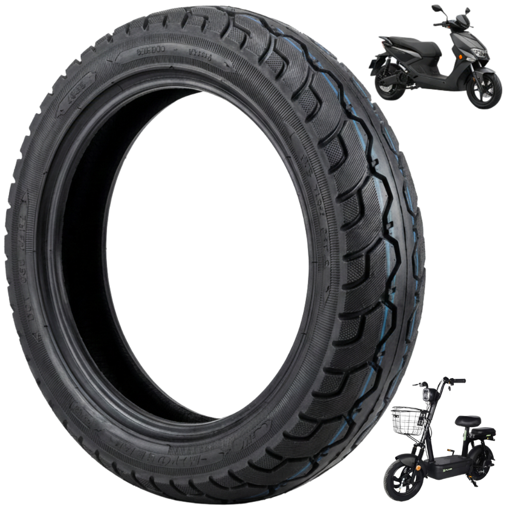 Pneu 2.75-10 Aro 10 Para Scooter Bike Moto Elétrica Até 100kh/h Tubless - 14x2.75-10 - Luna, Juna, Klosch, K-lite, Kuyan em Oferta na Shopee