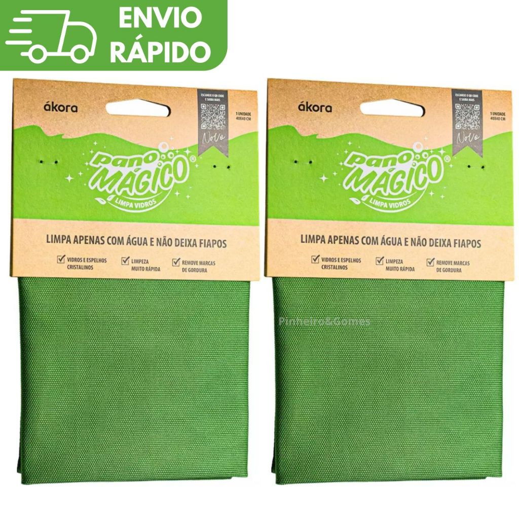 KIT Limpa Vidro Pano Mágico Ákora Original Poliéster e Poliamida Microfibra Limpeza em Oferta na Shopee
