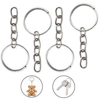 Kit 200 Argola Para Chaveiro 25mm Com Corrente Prata em Oferta na Shopee