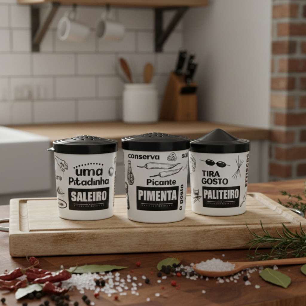 Kit 3 Potinhos de Plástico 200Ml Porta Condimentos Exclusivo em Oferta na Shopee