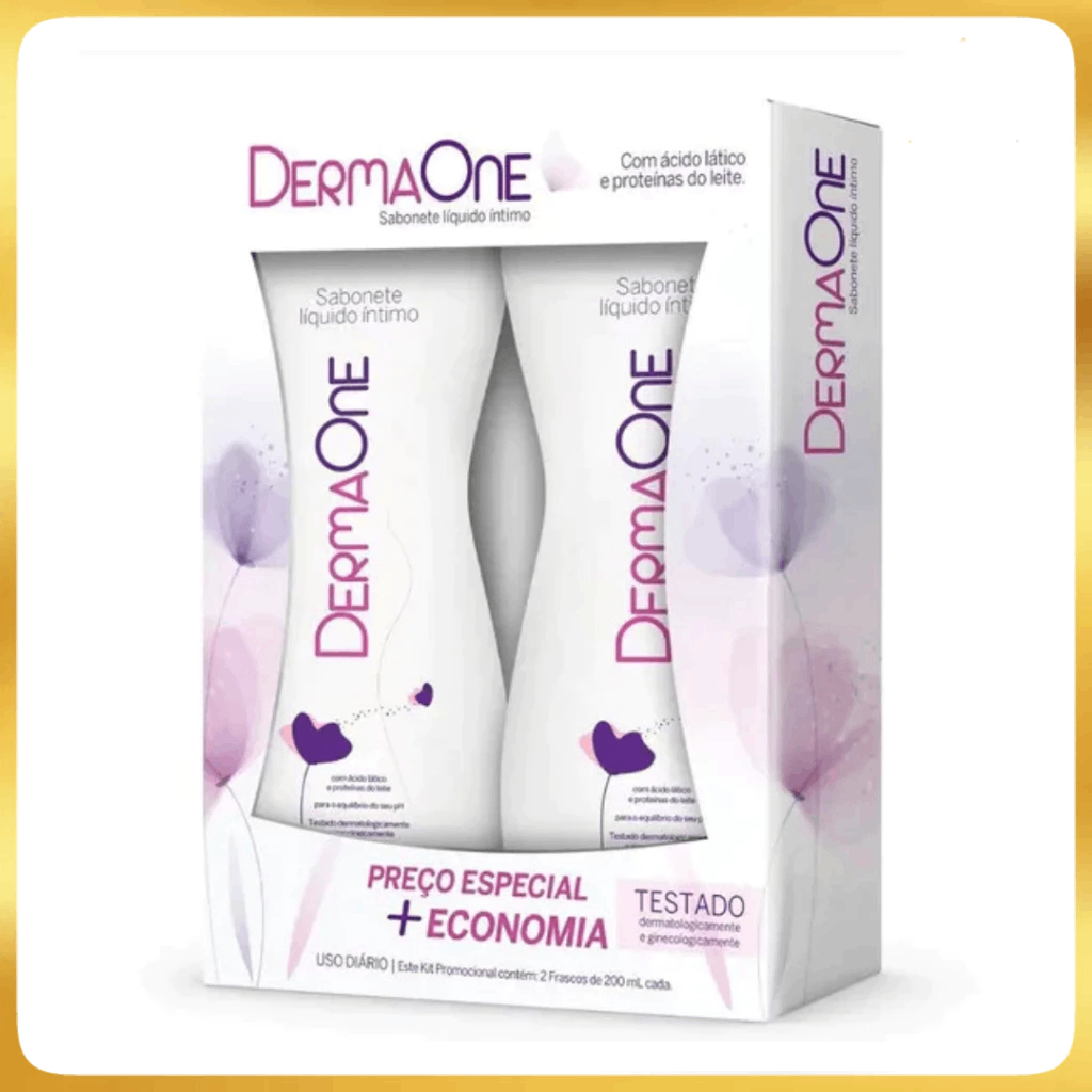 DermaOne Sabonete Líquido Íntimo Cimed 2 frascos de 200 ML cada.