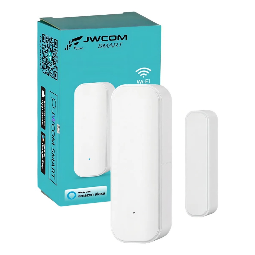 Sensor de Porta e Janela JWCOM SMART Tuya - Notificações Instantâneas e Compatível com Alexa