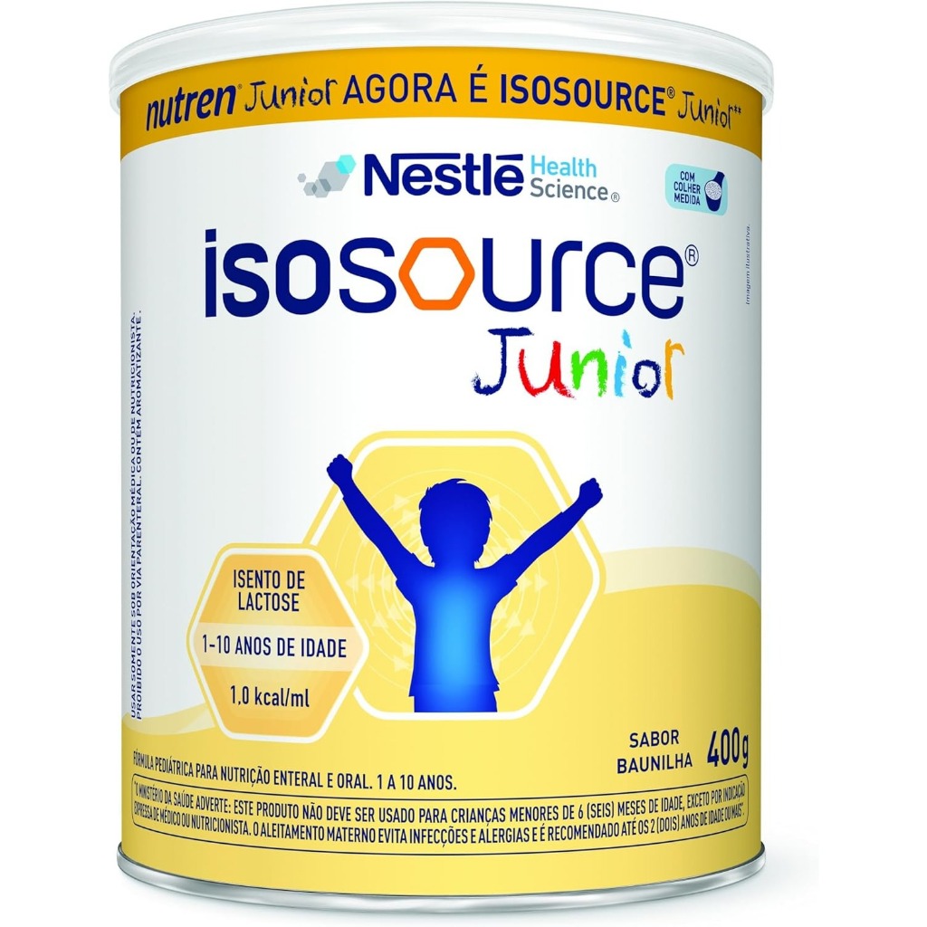 Fórmula Alimentar Infantil Isosource Junior Baunilha Sem Lactose 400g em Oferta na Shopee