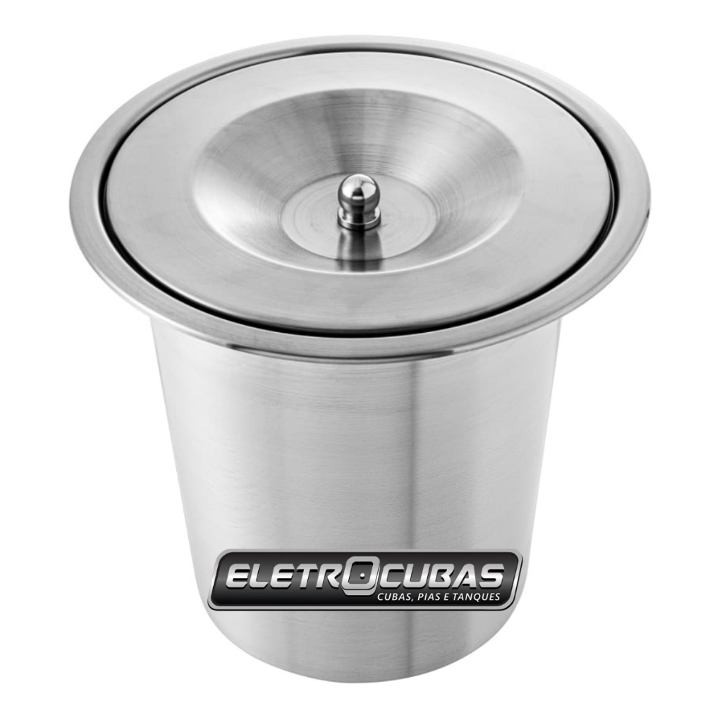 Cesto Lixeira Eletrocubas Embutir 5 L Inox 304 Não Enferruja