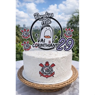 Topo de bolo Personalizado de Time em Oferta na Shopee