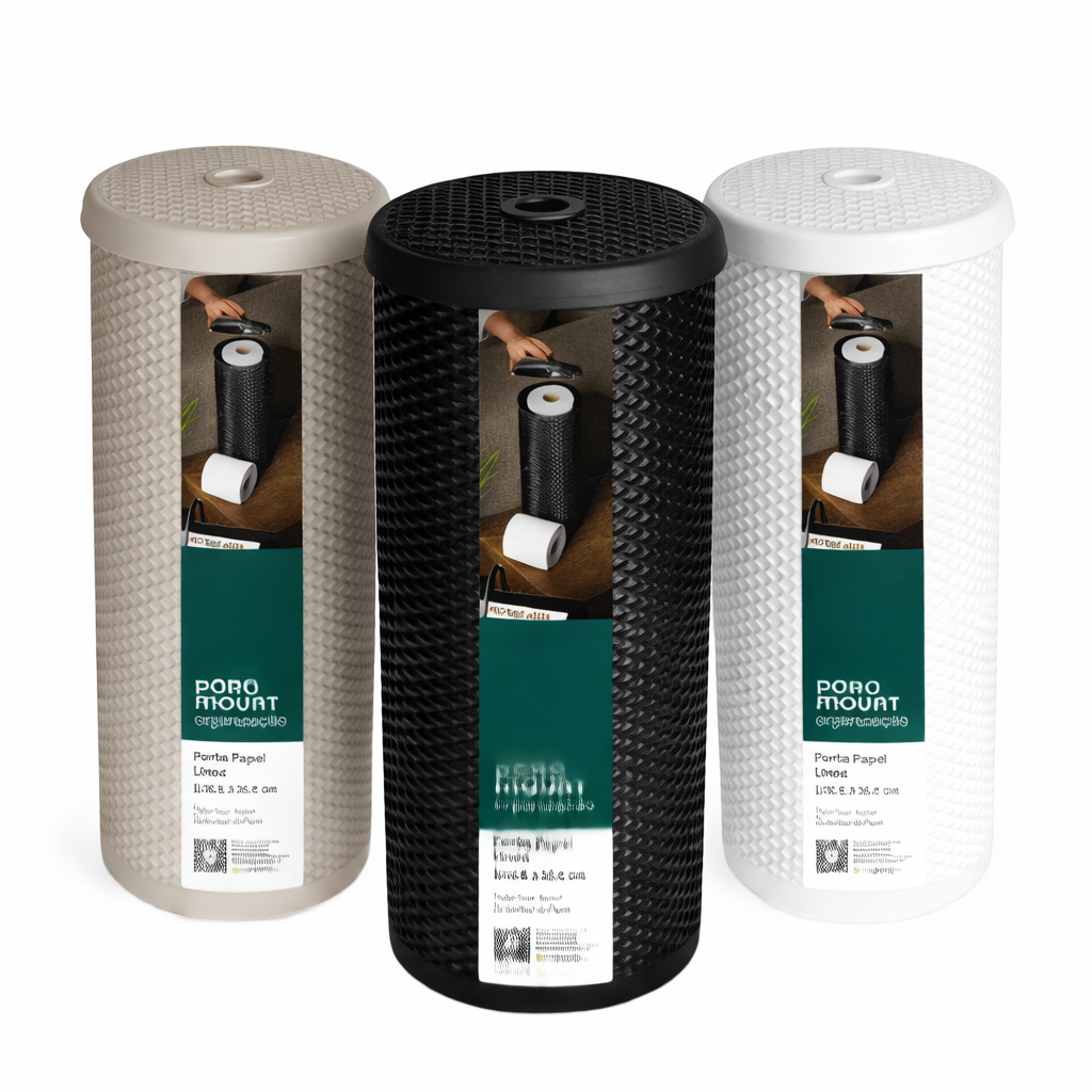 Porta Papel Higiênico Línea Paramount Suporte de Chão Banheiro Organizador de Papel 3 Rolos Plástico em Oferta na Shopee