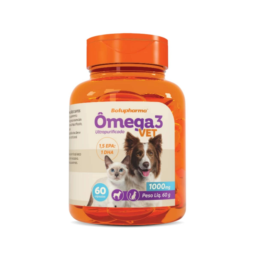 Ômega 3 1000mg Vet Botupharma 60 Cápsulas