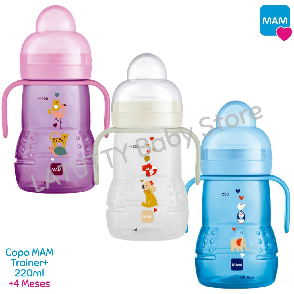 Copo Antivazamento MAM 220ml Trainer Copo Treinamento Bebê 4+ Meses Infantil MAM Original Bebe Menino Menina em Oferta na Shopee