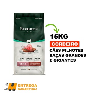 Ração Bionatural Prime Cães Filhotes Raças Grandes e Gigantes Cordeiro 15kg em Oferta na Shopee