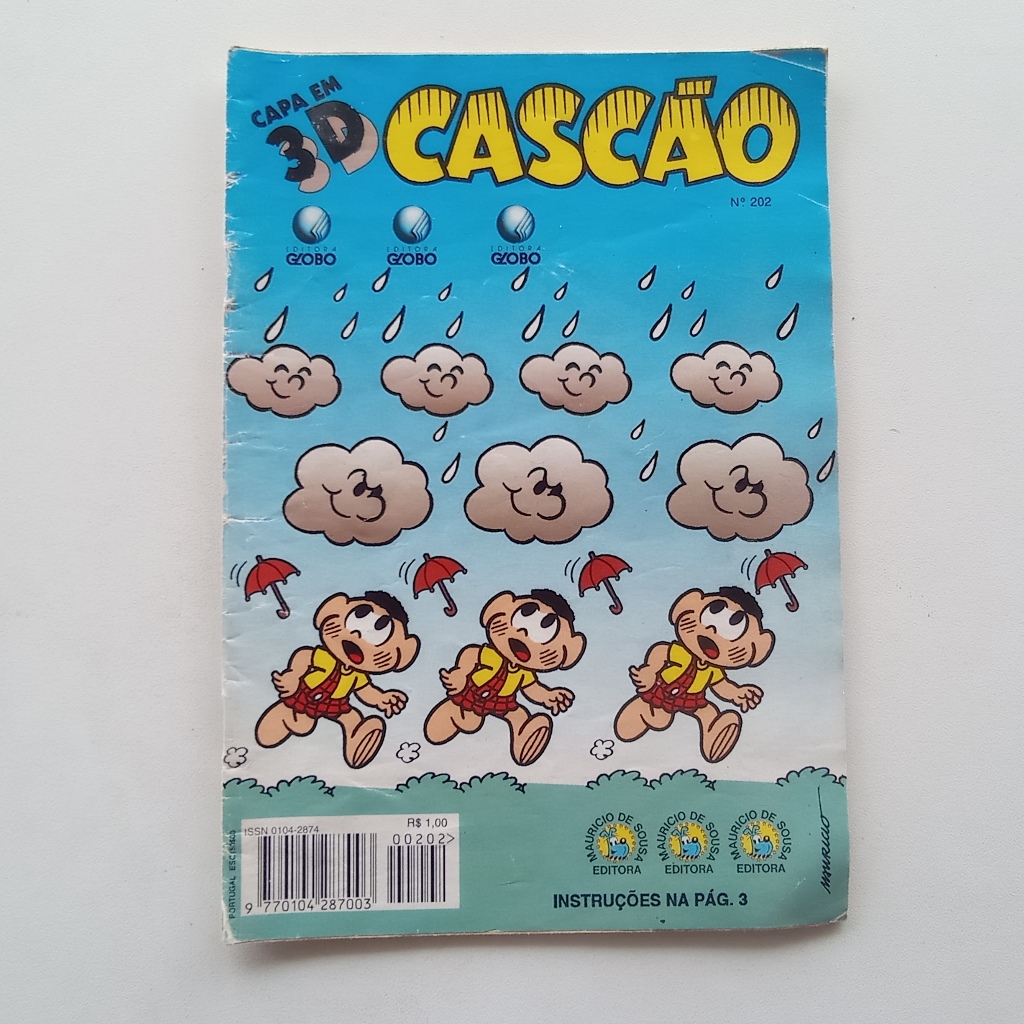 Gibi Cascão nº 202 - Turma da Mônica - Ed. Globo - 1994
