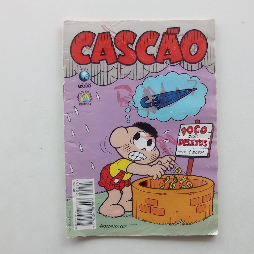 Gibi Cascão nº 225 - Turma da Mônica - Ed. Globo - 1995