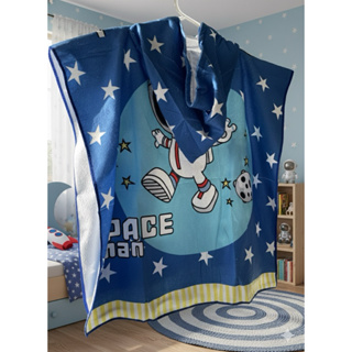 Toalha poncho infantil piscina praia pós banho astronauta/coelho/marinheiro/unicónio em Oferta na Shopee