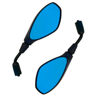 Par Retrovisor Bmw F800 Haste Curta Lente Azul Motos Yamaha em Oferta na Shopee