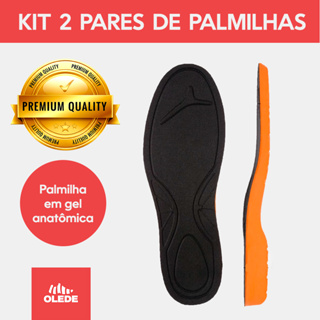 Kit com (2 ou 1)  pares de Palmilha em Gel Ortopédica, Anatômica, Anti Impacto para Coturnos e Botas de Segurança. em Oferta na Shopee