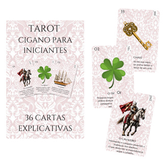 Baralho Tarot Cigano Para Iniciantes 36 Cartas Plastificadas C/ Significados em Oferta na Shopee