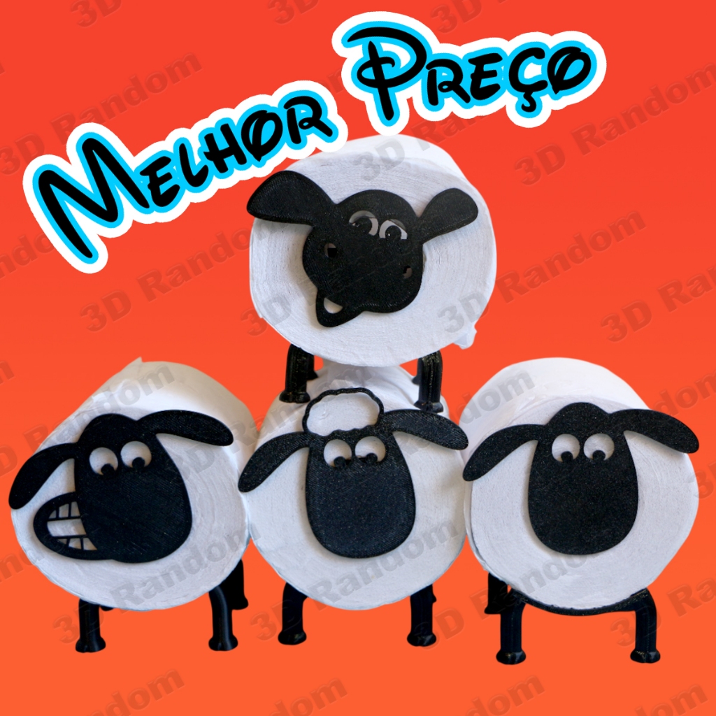 Suporte de Papel Higiênico Ovelha Shaun Decoração - LEIA O ANUNCIO em Oferta na Shopee