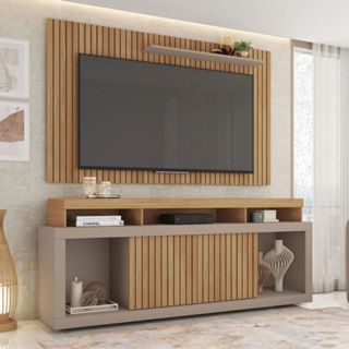 Rack Com Painel Para TV Até 65 Polegadas New Oscar Caemmun 1,8 em Oferta na Shopee
