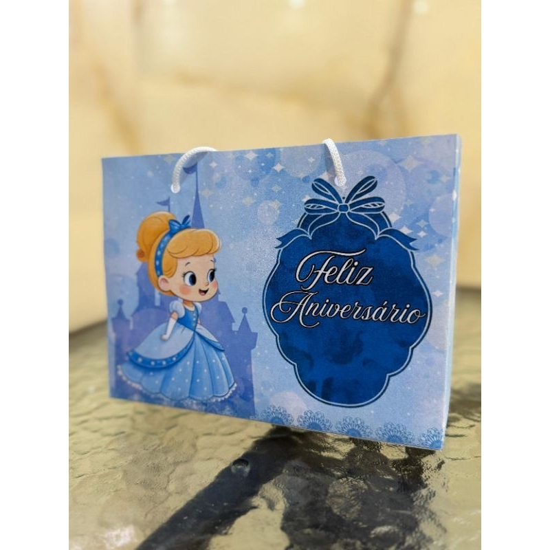 Sacolinha personalizada CINDERELA  – Kit Pegue e Monte
