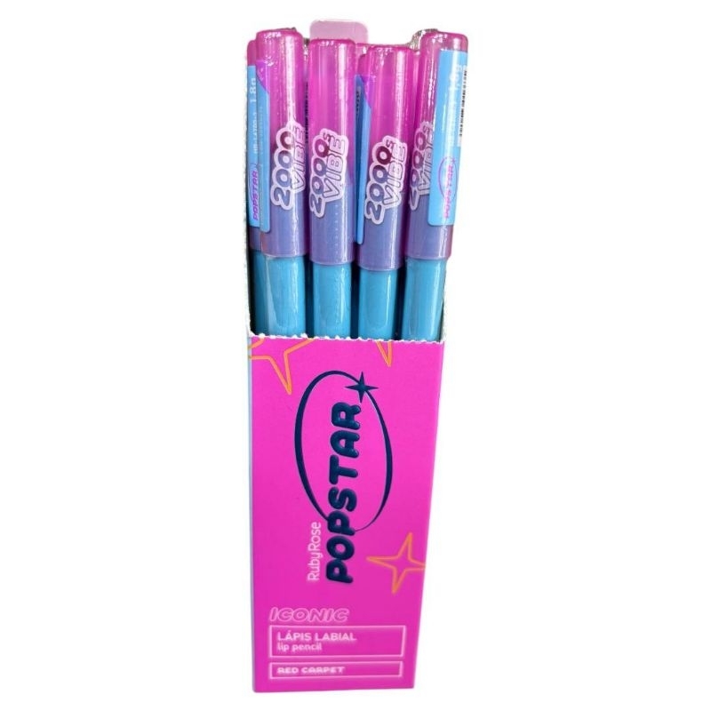 Box C/12 Pcs Ruby Rose Lápis Labial Popstar Lip Pencil Matte Longa Duração/ Red Carpet HB-L6700