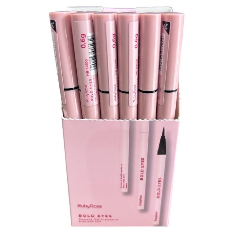 Box C/24 Pcs Caneta Delineadora Bold Eyes Ruby Rose HB-E2100