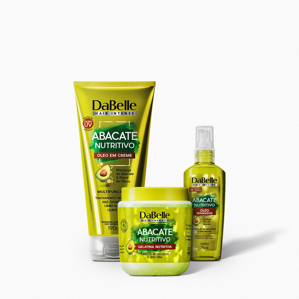 Kit Finalização Abacate Nutritivo Dabelle Hair 3 Produtos em Oferta na Shopee