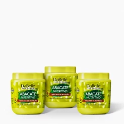 Máscara Abacate Nutritivo 400g Dabelle Hair - Kit c/ 3 unidades