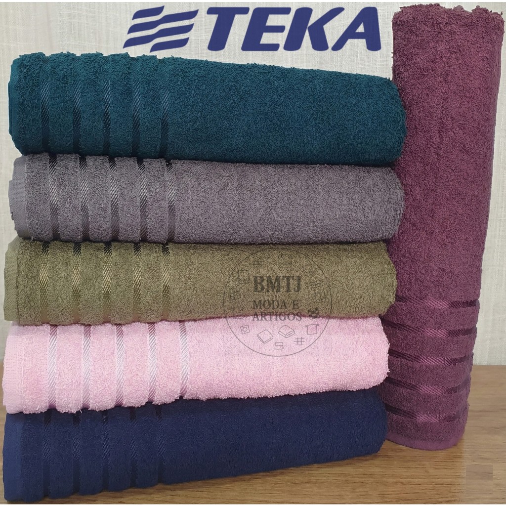 Toalha de Banho Teka Comfort 450g/m² 70x140cm 100% Algodão Alta Absorção em Oferta na Shopee